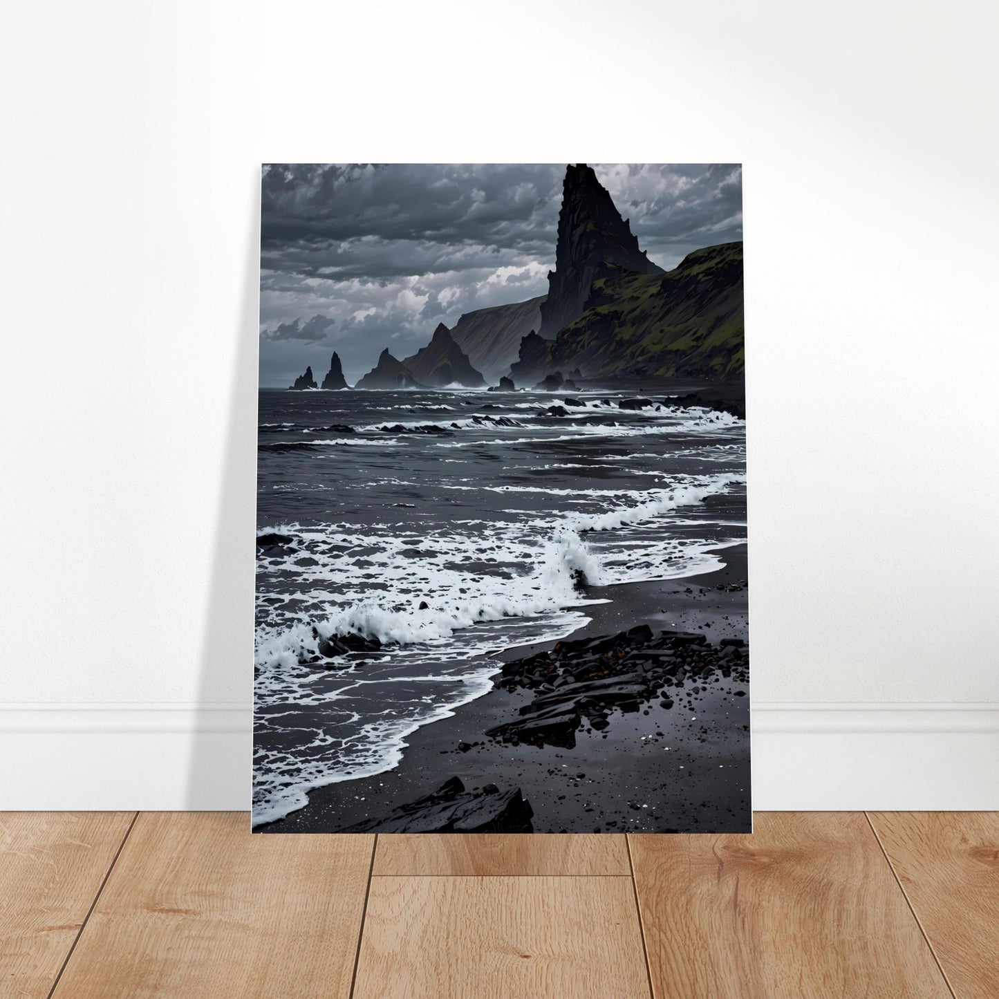 Affiche Plage de Sable Noir, mise en situation dans un intérieur (vue 2)