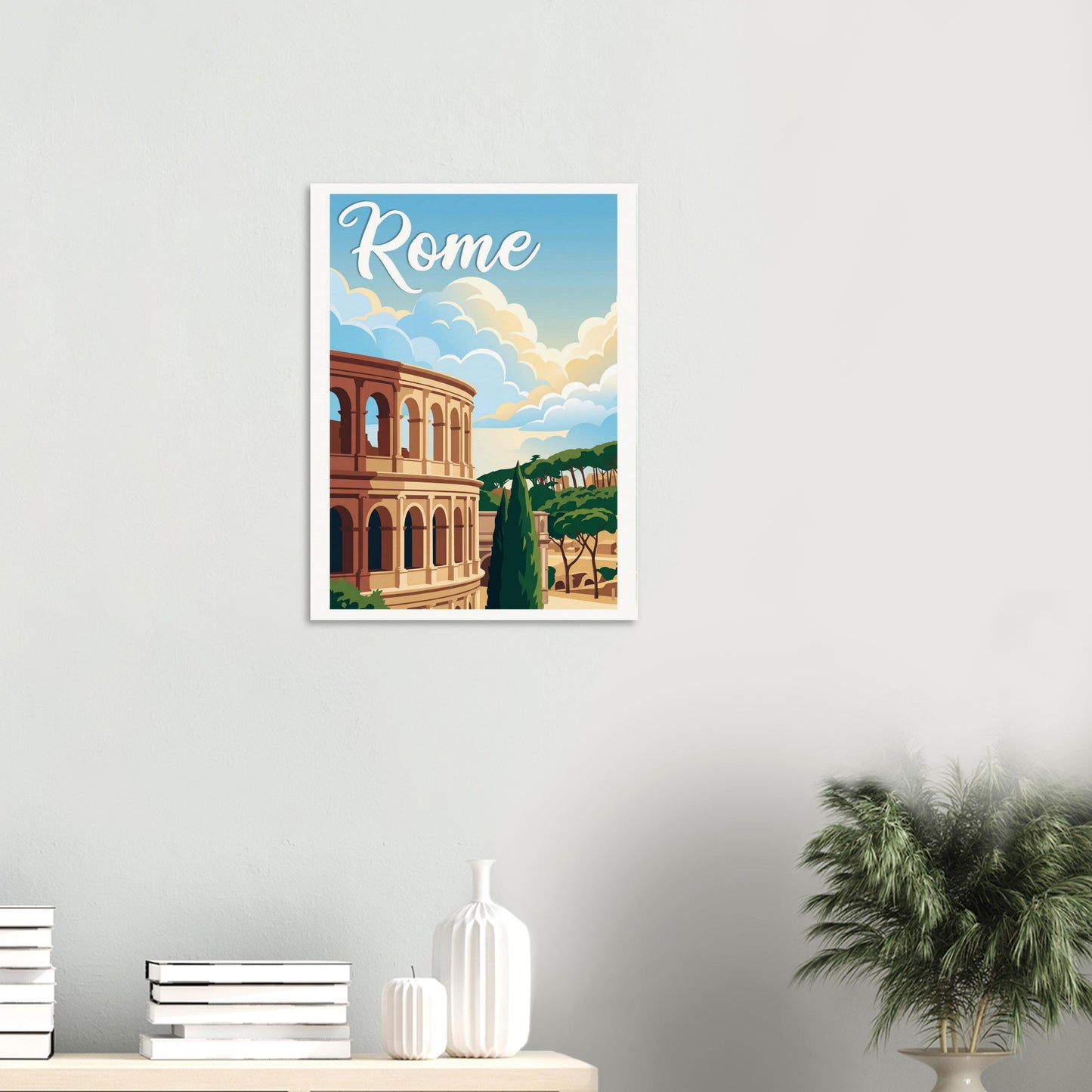 Affiche Rome, mise en situation dans un intérieur (vue 2)