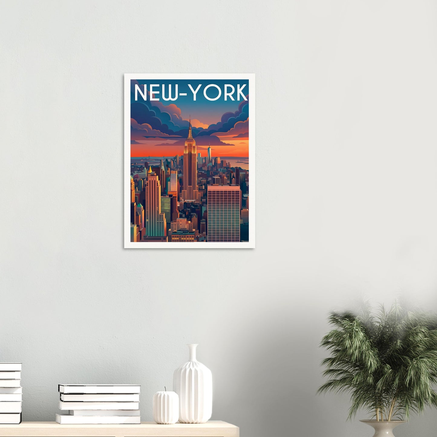 Affiche New York, mise en situation dans un intérieur (vue 2)