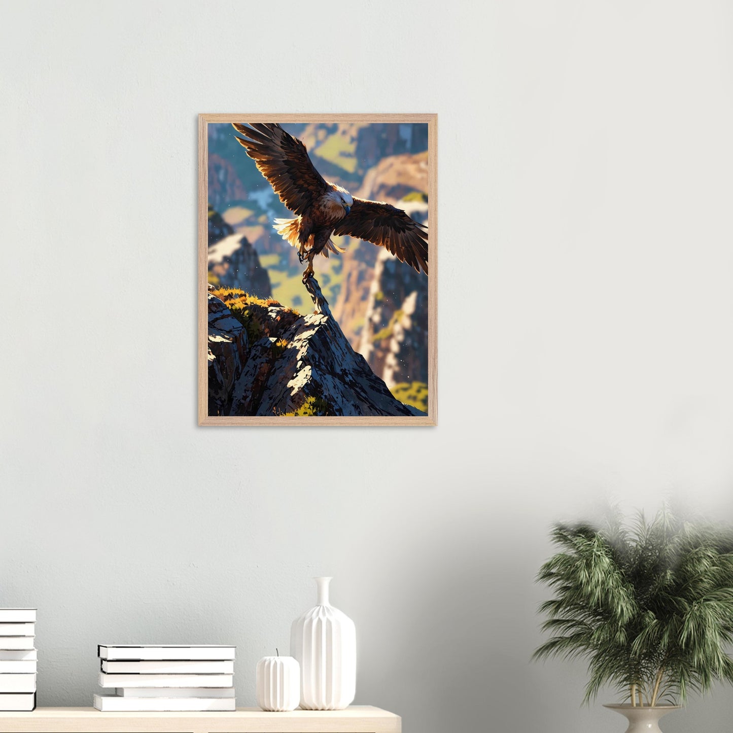 Affiche Aigle Royal encadrée, cadre bois (vue 7)