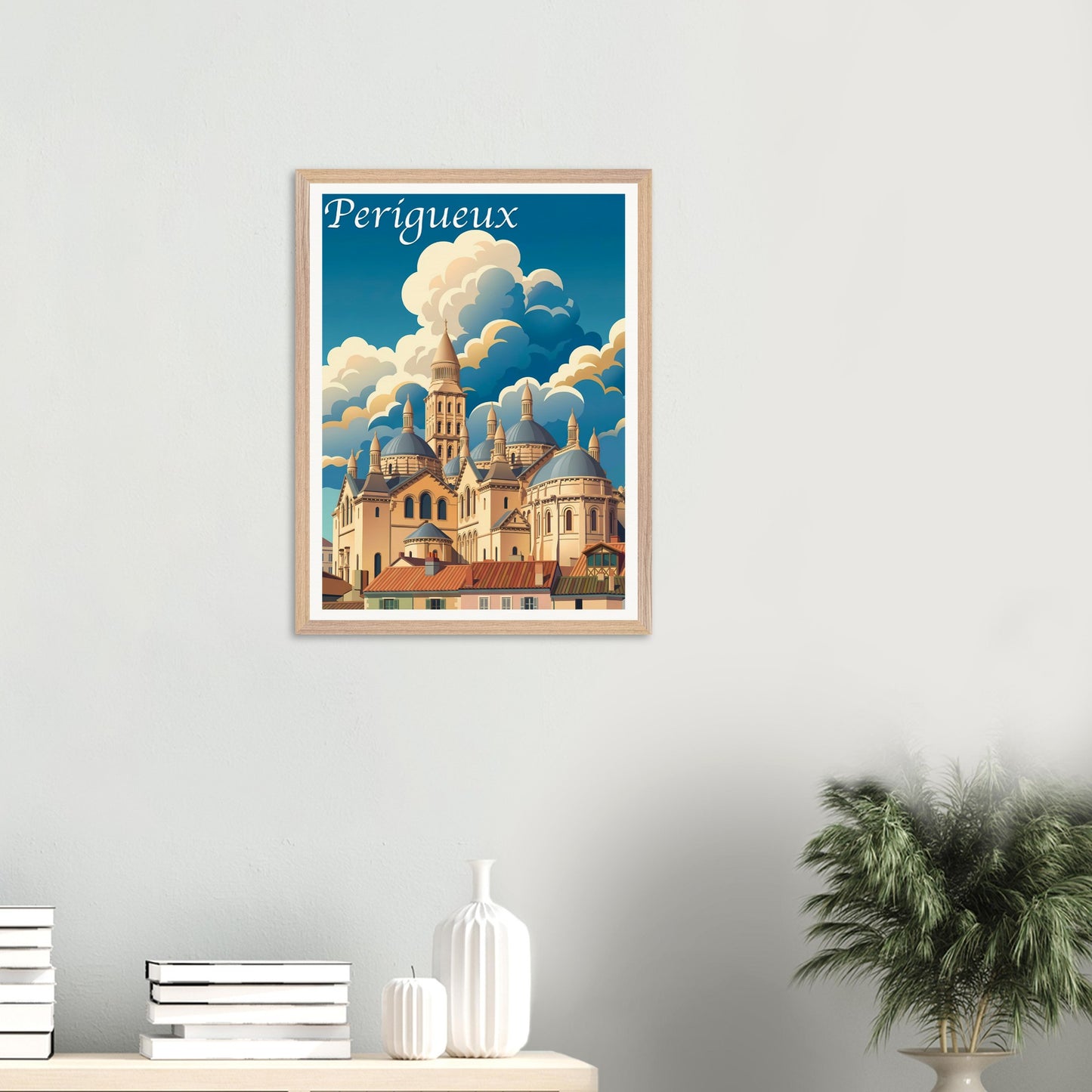 Affiche Périgueux encadrée, cadre bois (vue 6)