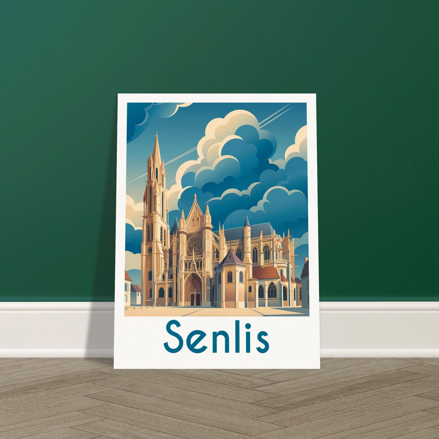 Affiche Senlis, mise en situation dans un intérieur (vue 2)