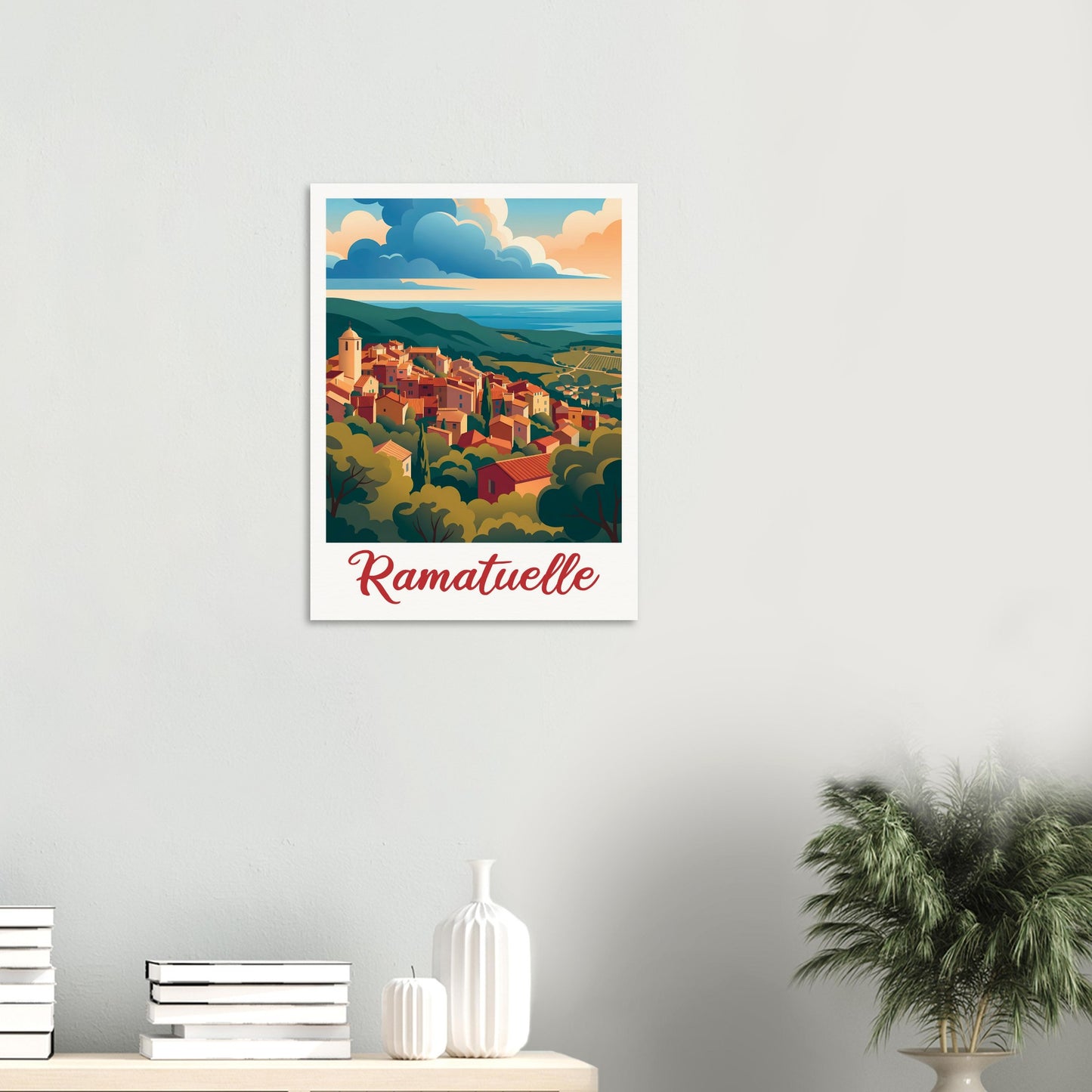 Affiche Ramatuelle, mise en situation dans un intérieur (vue 2)