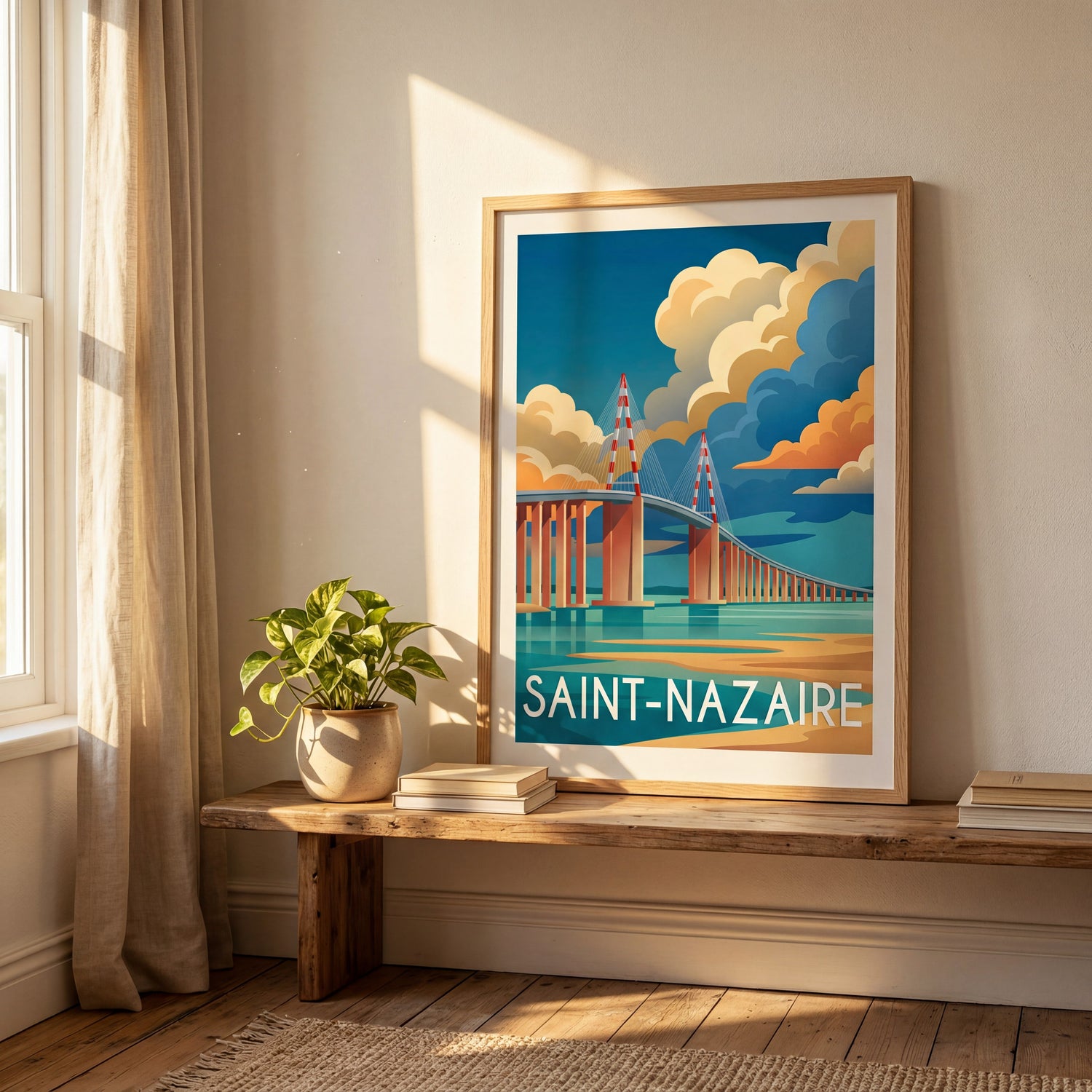 Affiche Saint-Nazaire, mockup décoration intérieur