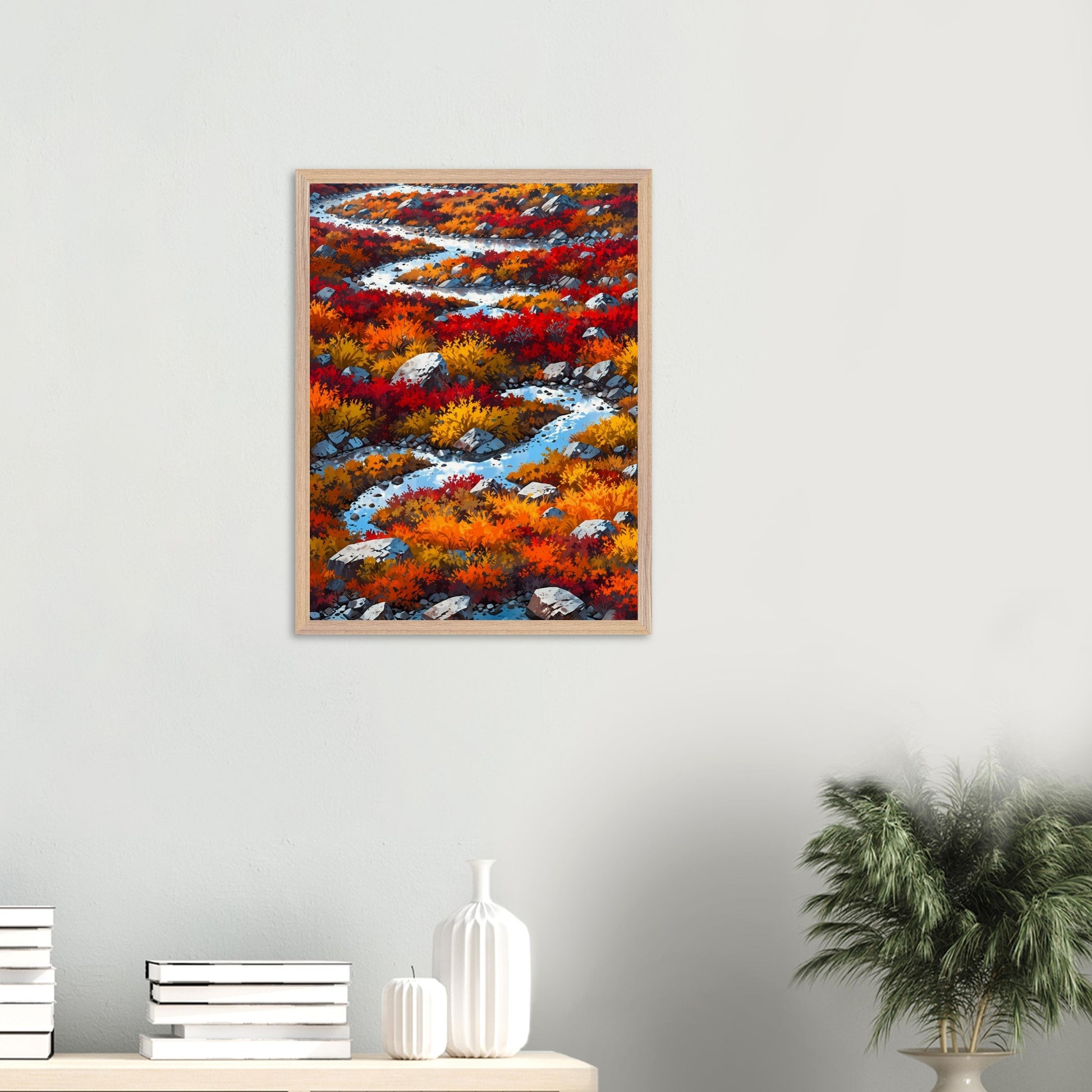 Affiche Toundra en Automne encadrée, cadre bois (vue 5)