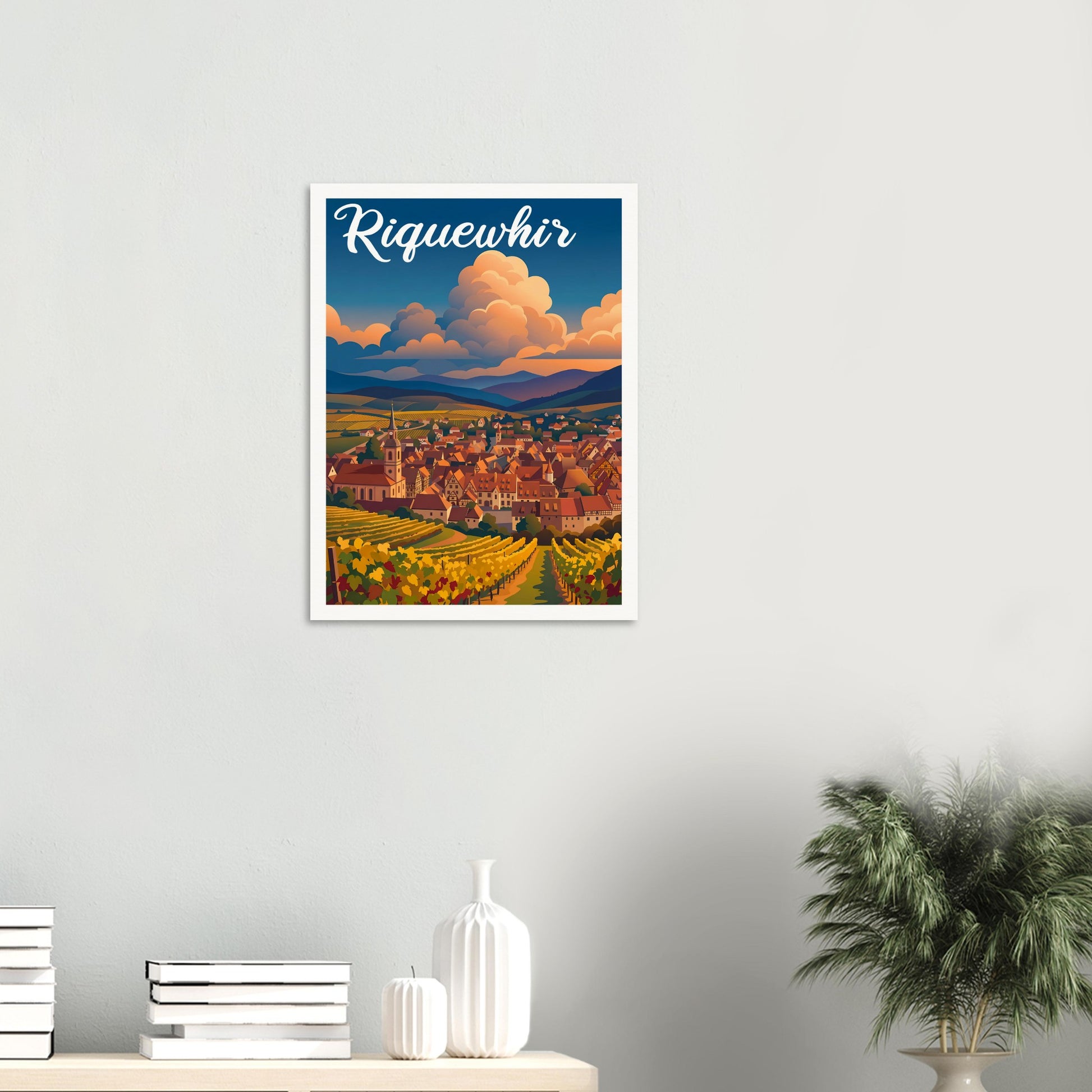 Affiche Riquewihr, mise en situation dans un intérieur (vue 2)