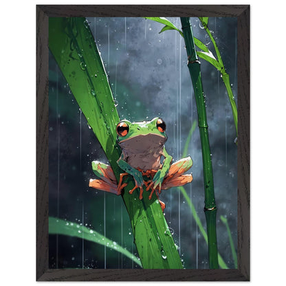 Affiche Bambouseraie encadrée, cadre bois (vue 2)