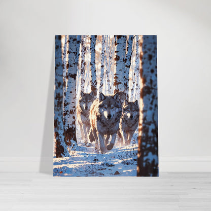 Affiche Meute de loups, mise en situation dans un intérieur (vue 2)