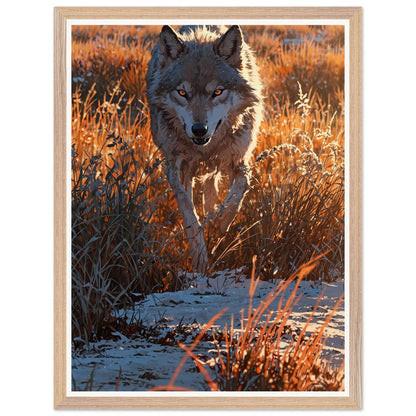 Affiche illustrée Louve Encadrée — poster rétro, impression beaux-arts 250g