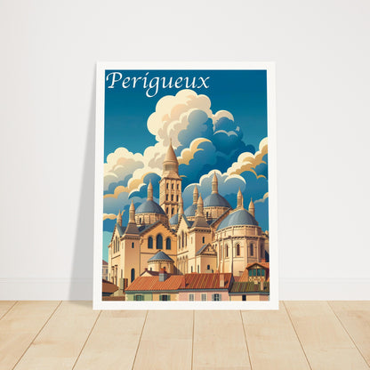 Affiche Périgueux, mise en situation dans un intérieur