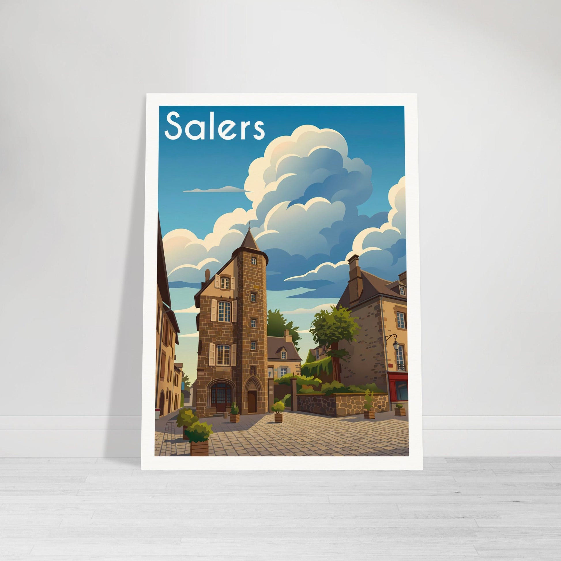 Affiche Salers, mise en situation dans un intérieur