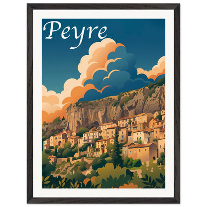 Affiche illustrée Peyre — poster rétro, impression beaux-arts 250g