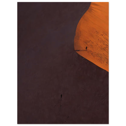 Affiche illustrée Marcheur solitaire — poster rétro, impression beaux-arts 250g