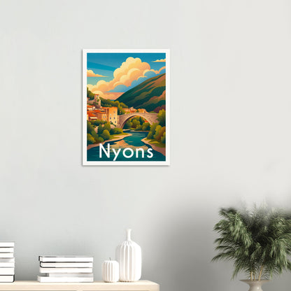 Affiche Nyons, mise en situation dans un intérieur (vue 2)