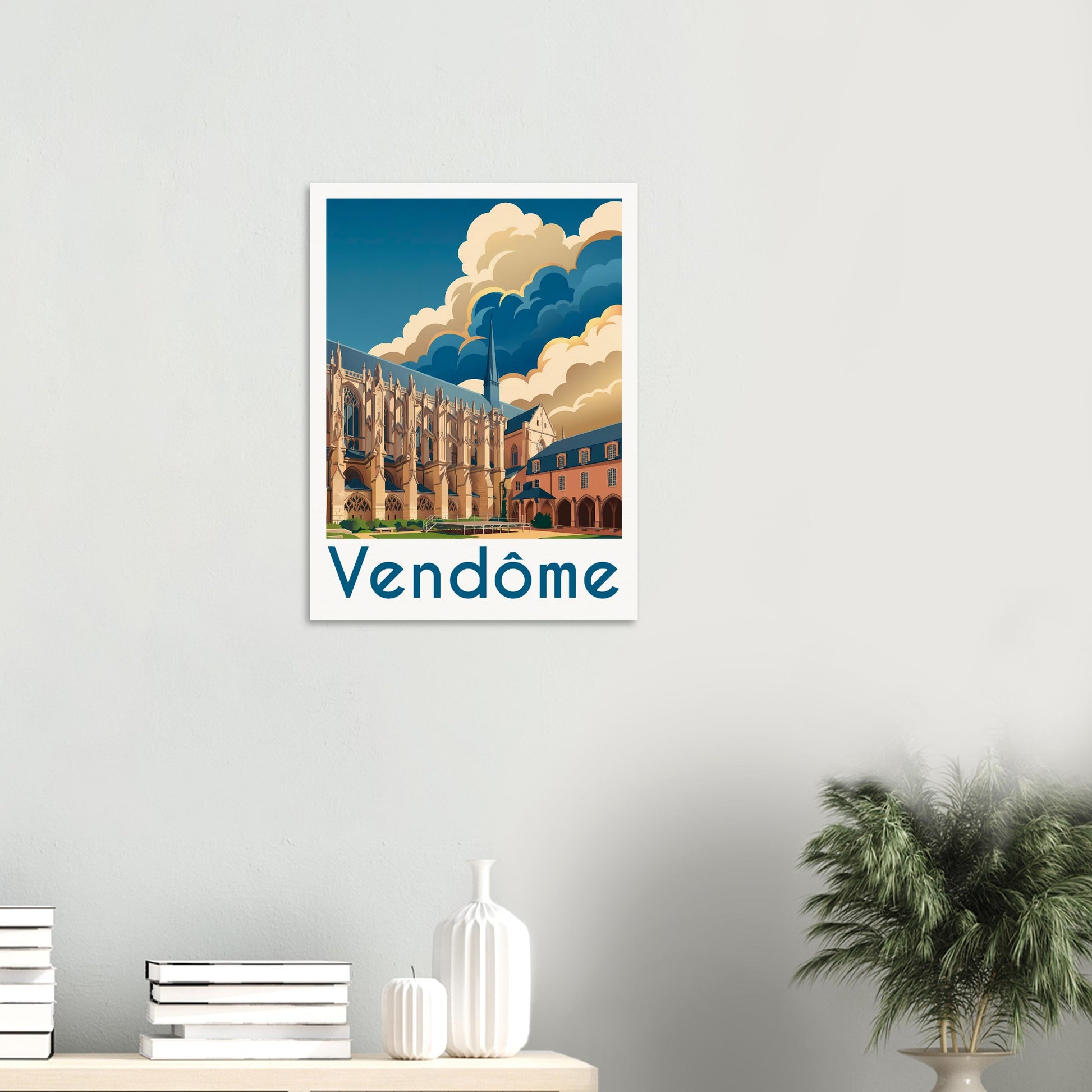 Affiche illustrée Vendome — poster rétro, impression beaux-arts 250g
