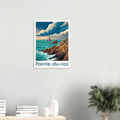 Affiche Pointe du Raz, mise en situation dans un intérieur