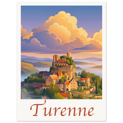 Affiche illustrée Turenne — poster rétro, impression beaux-arts 250g