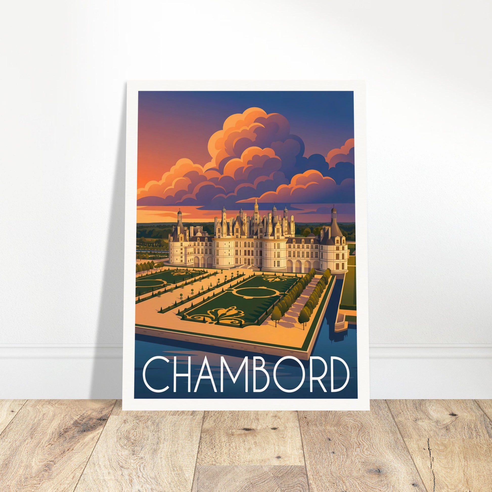 Affiche Chambord, mise en situation dans un intérieur (vue 2)