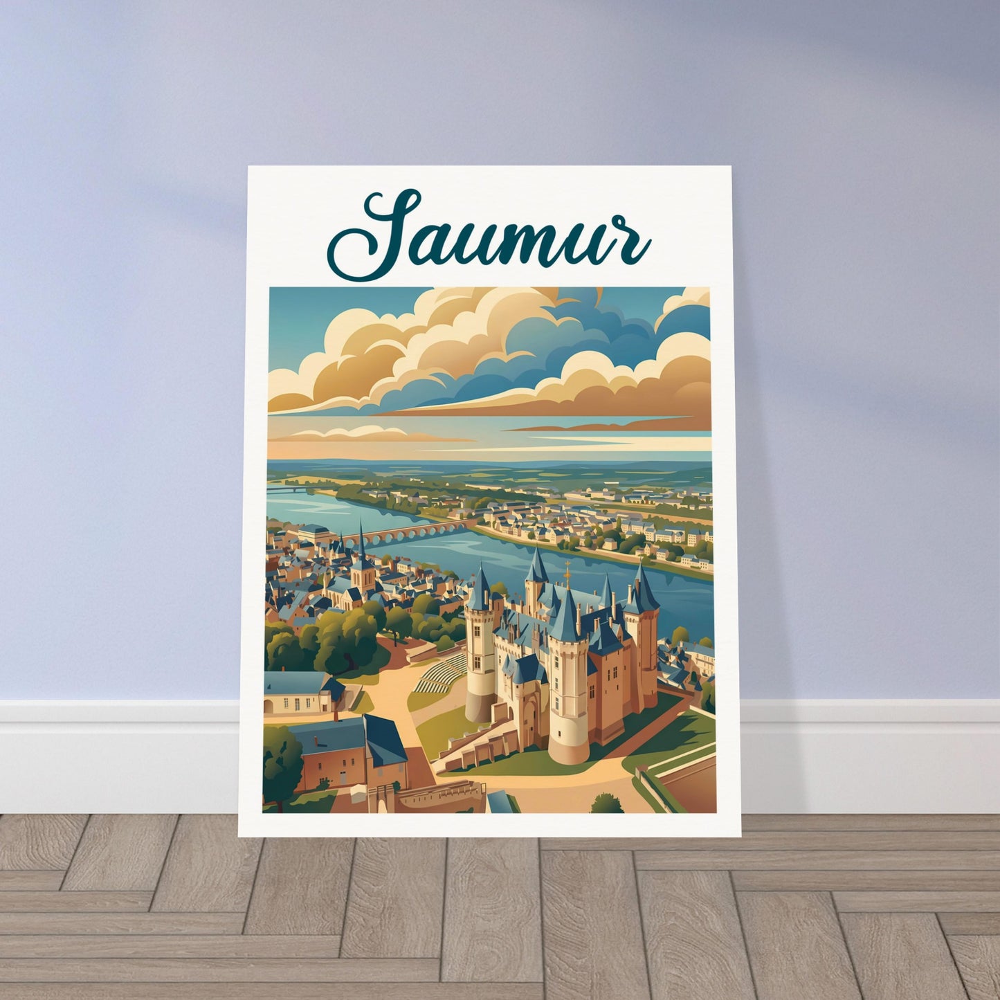Affiche Saumur, mise en situation dans un intérieur (vue 2)