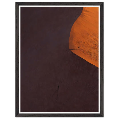 Affiche illustrée Marcheur solitaire Encadrée — poster rétro, impression beaux-arts 250g
