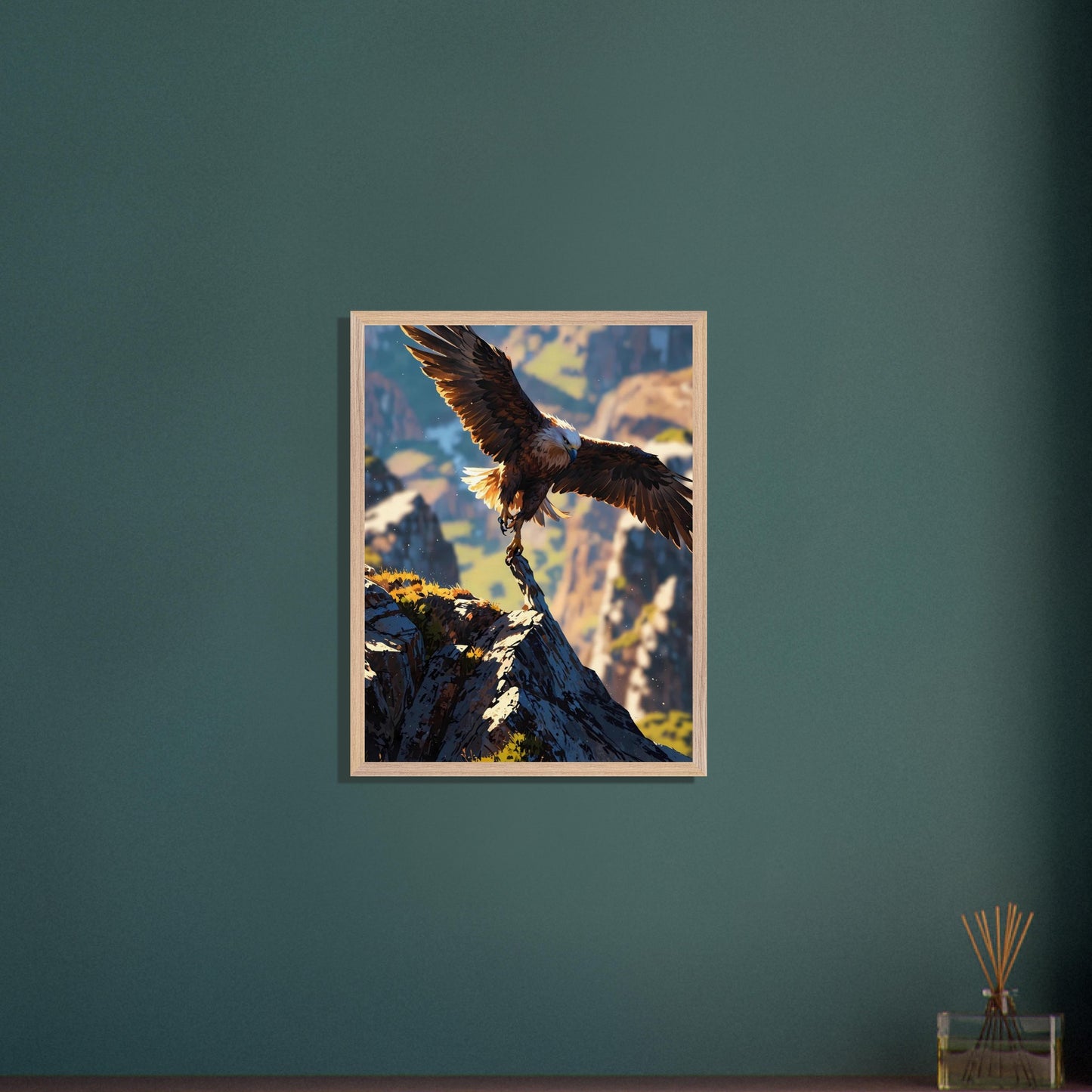 Affiche Aigle Royal encadrée, cadre bois (vue 5)