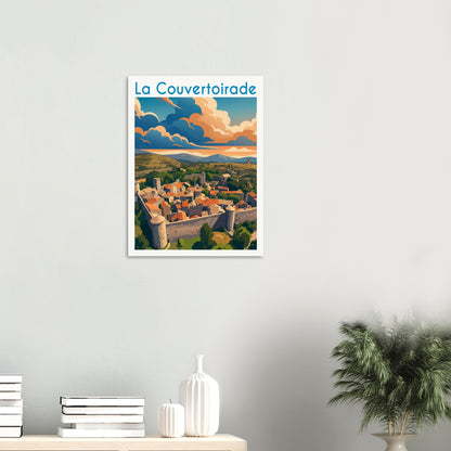 Affiche La Couvertoirade, mise en situation dans un intérieur