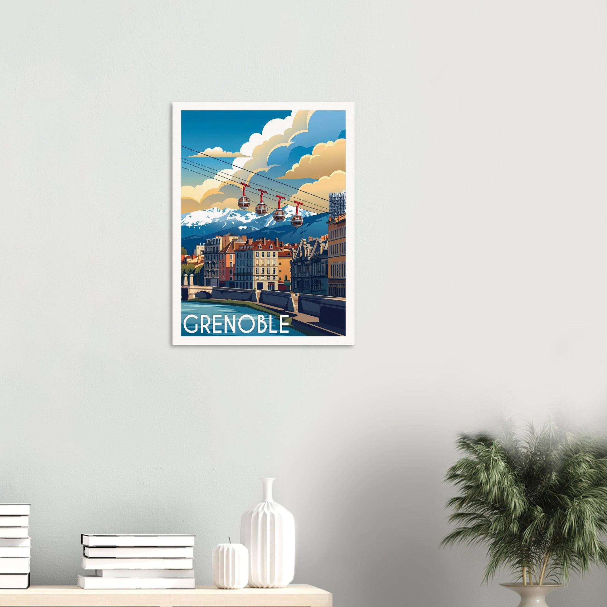 Affiche Grenoble, mise en situation dans un intérieur (vue 2)