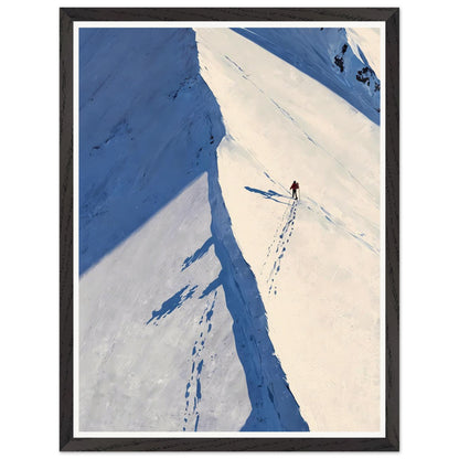 Affiche illustrée Coureur de montagne Encadrée — poster rétro, impression beaux-arts 250g