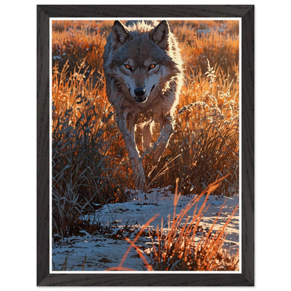 Affiche illustrée Louve Encadrée — poster rétro, impression beaux-arts 250g