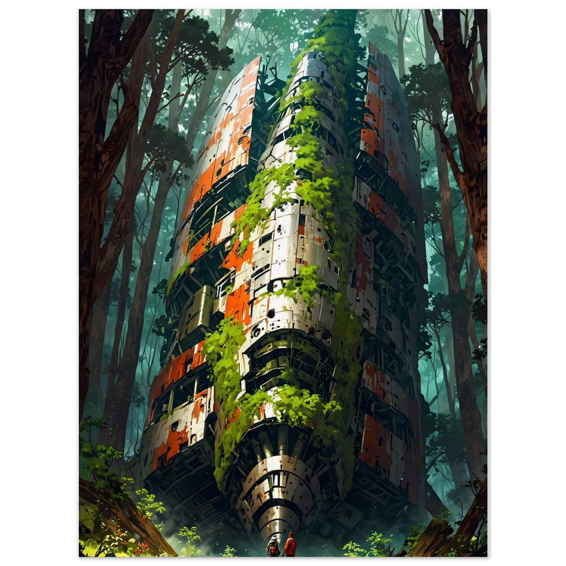 Affiche illustrée Vaisseau de métal, poster rétro, impression beaux-arts 250g