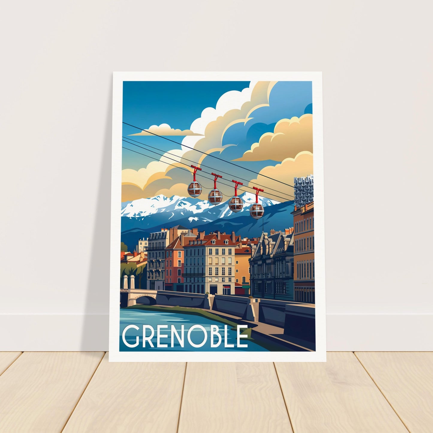 Affiche Grenoble, mise en situation dans un intérieur