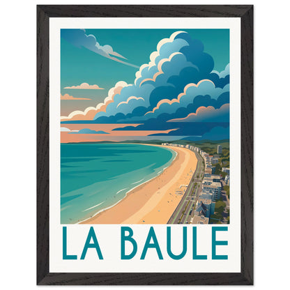 Affiche illustrée la baule — poster rétro, impression beaux-arts 250g