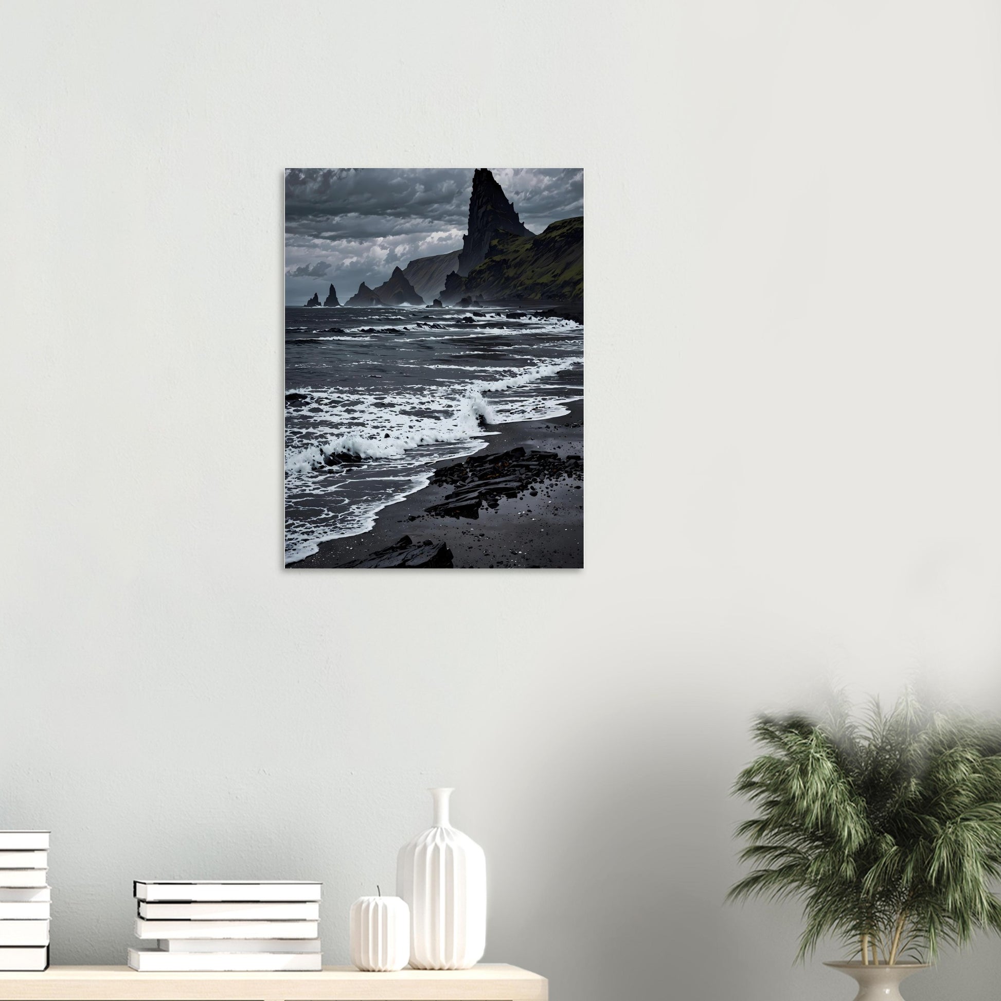 Affiche Plage de Sable Noir, mise en situation dans un intérieur