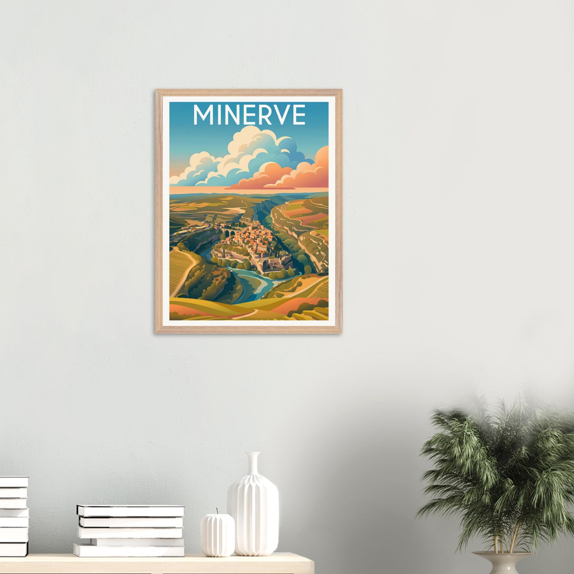 Affiche Minerve encadrée, cadre bois (vue 5)