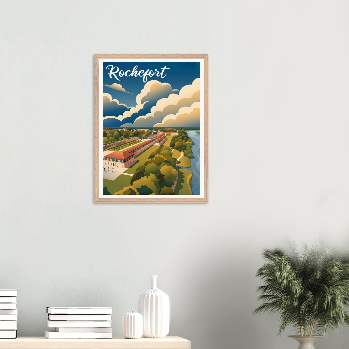 Affiche Rochefort encadrée, cadre bois (vue 5)