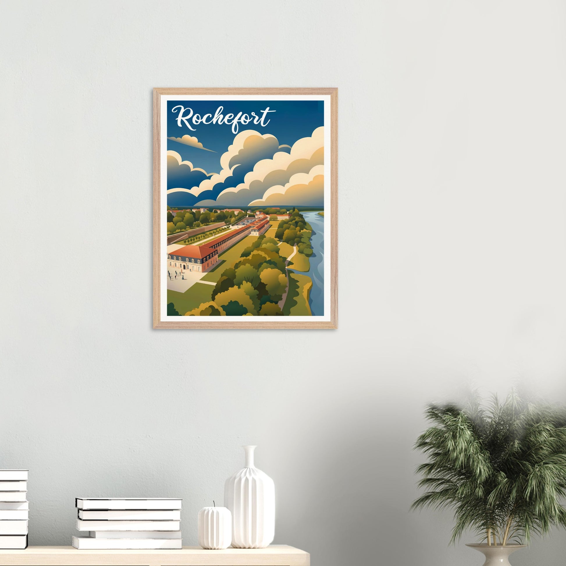 Affiche Rochefort encadrée, cadre bois (vue 5)