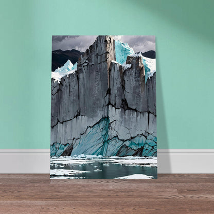 Affiche illustrée Glacier Bleu, poster rétro, impression beaux-arts 250g