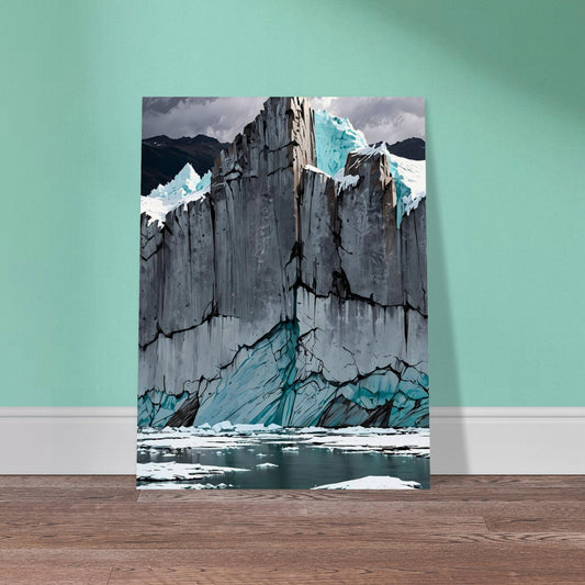 Affiche illustrée Glacier Bleu, poster rétro, impression beaux-arts 250g