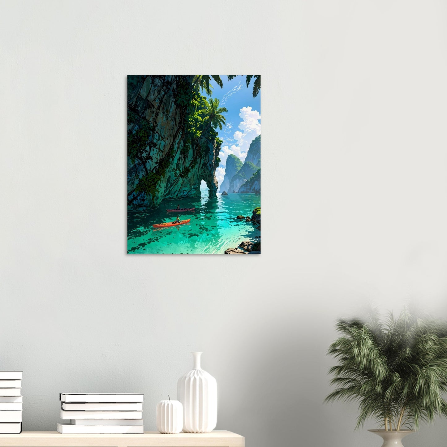 Affiche Lagune de Thaïlande, mise en situation dans un intérieur (vue 2)