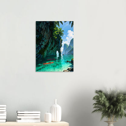 Affiche Lagune de Thaïlande, mise en situation dans un intérieur (vue 2)