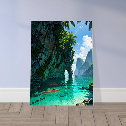 Affiche Lagune de Thaïlande, mise en situation dans un intérieur