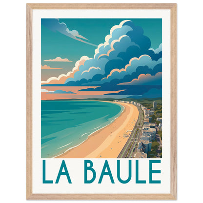 Affiche illustrée la baule — poster rétro, impression beaux-arts 250g