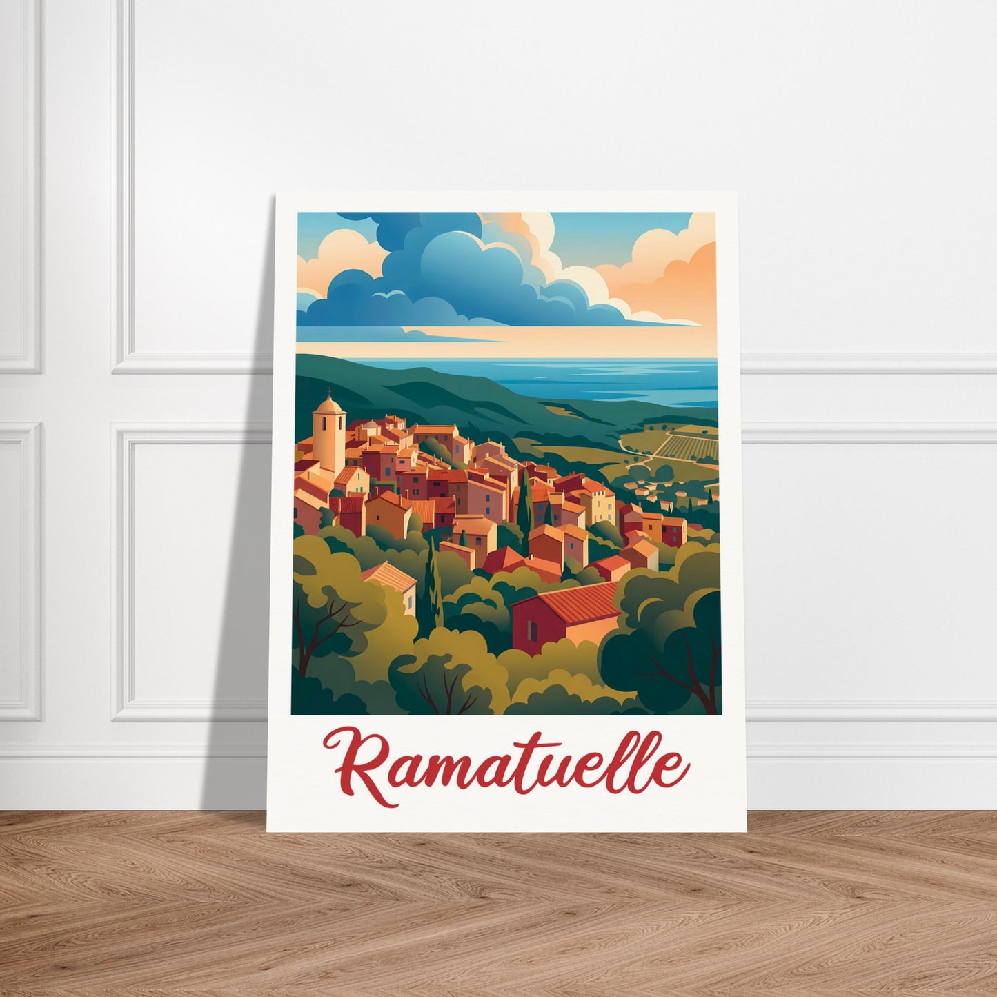 Affiche Ramatuelle, mise en situation dans un intérieur
