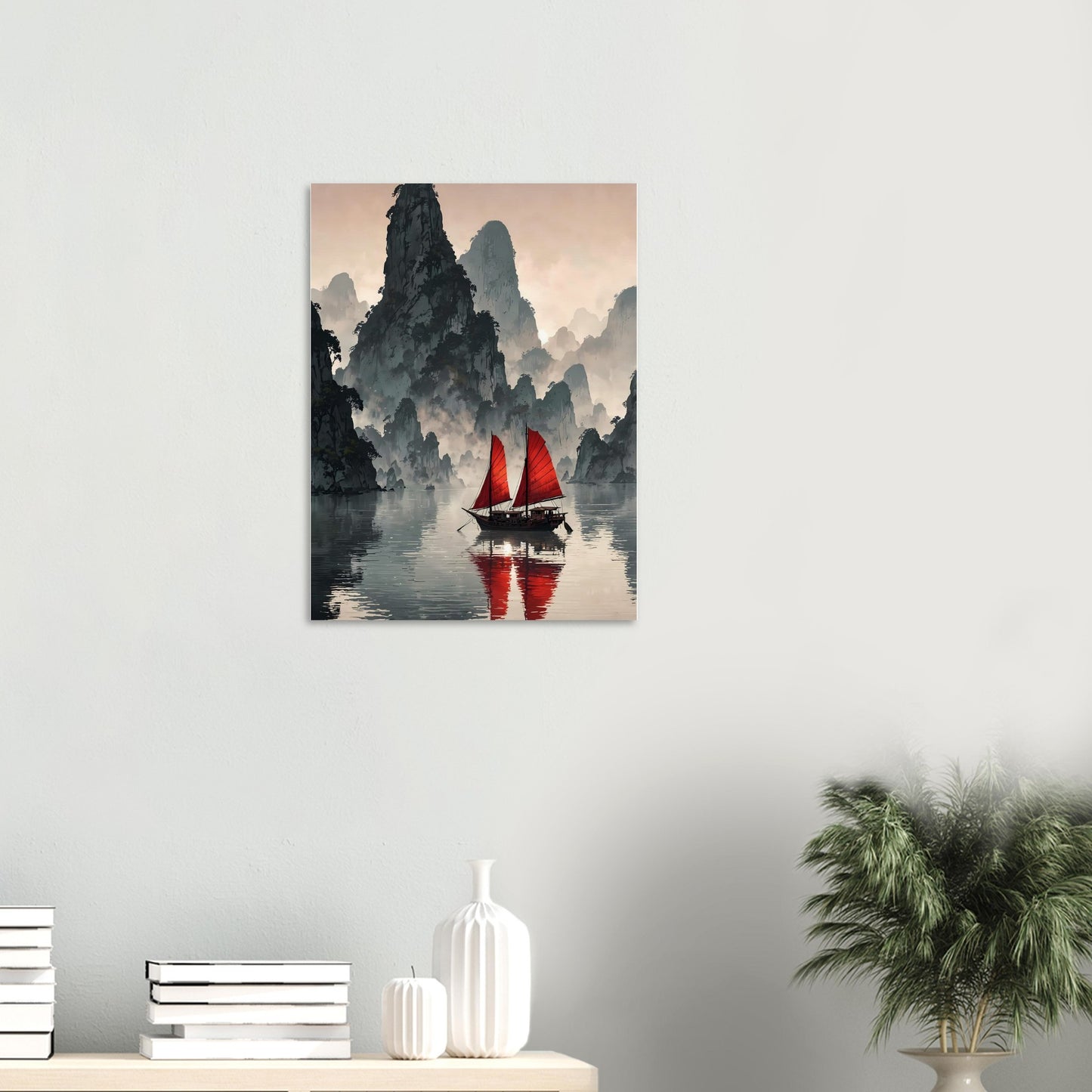 Affiche Baie de Ha Long, mise en situation dans un intérieur
