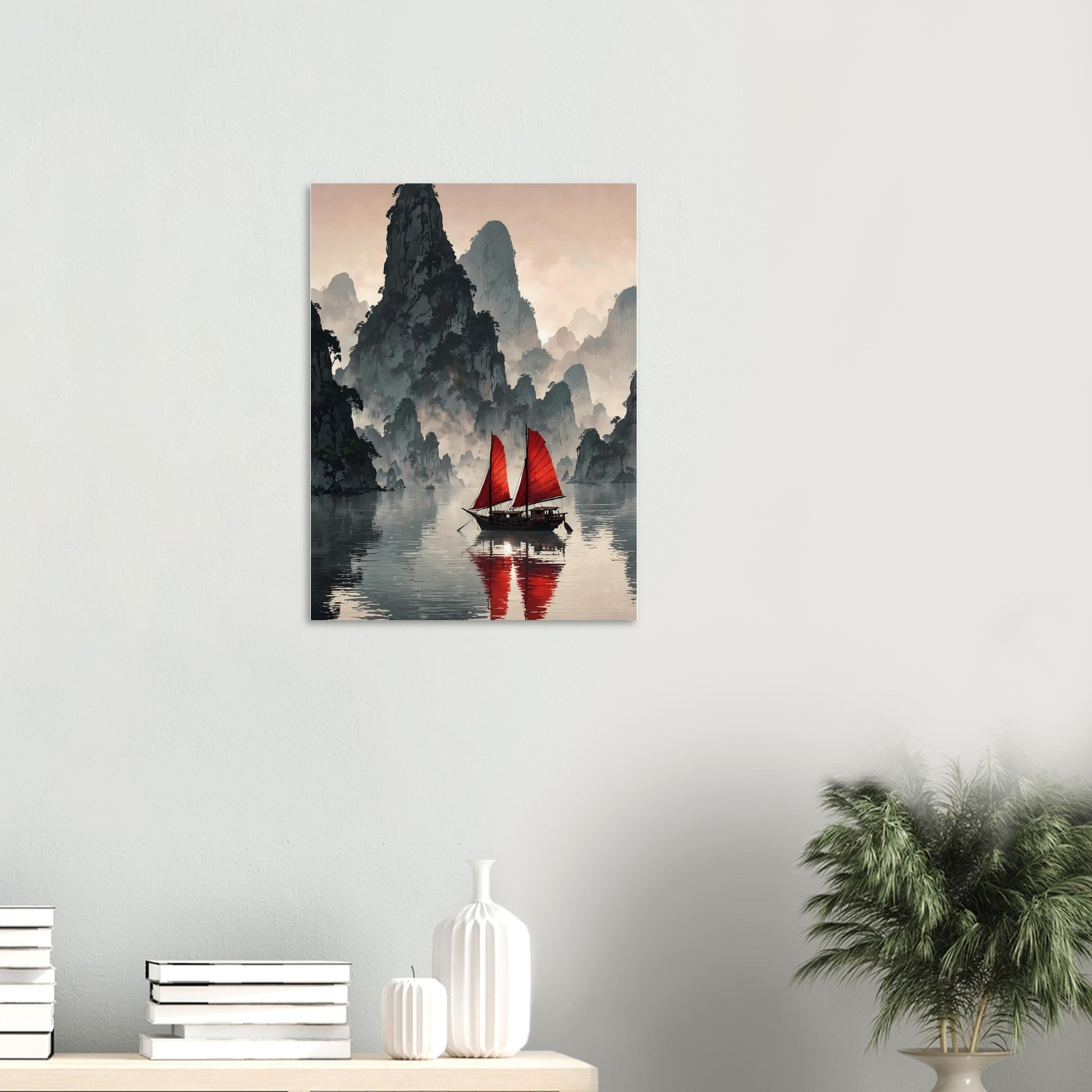 Affiche Baie de Ha Long, mise en situation dans un intérieur