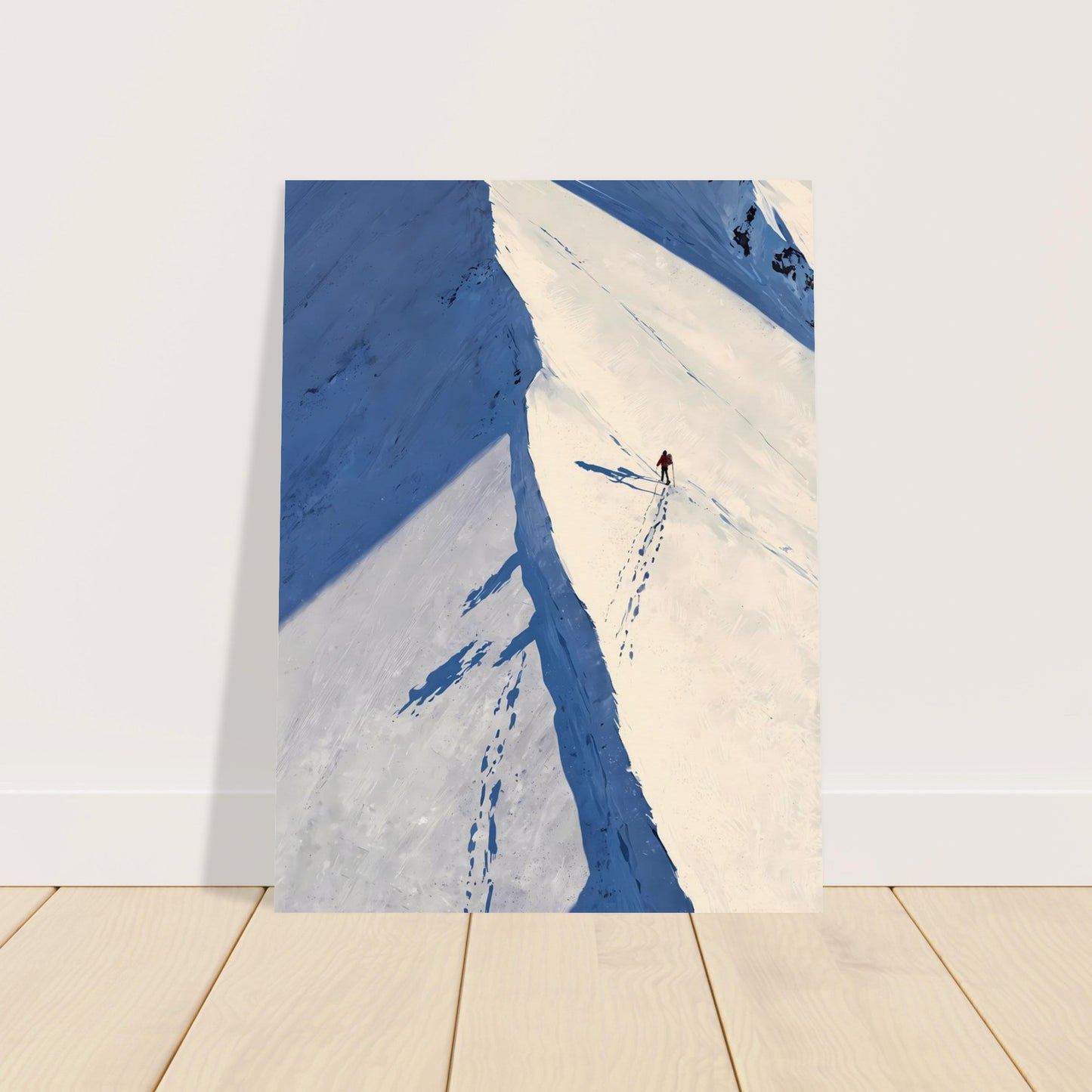 Affiche illustrée Coureur de Montagne, poster rétro, impression beaux-arts 250g