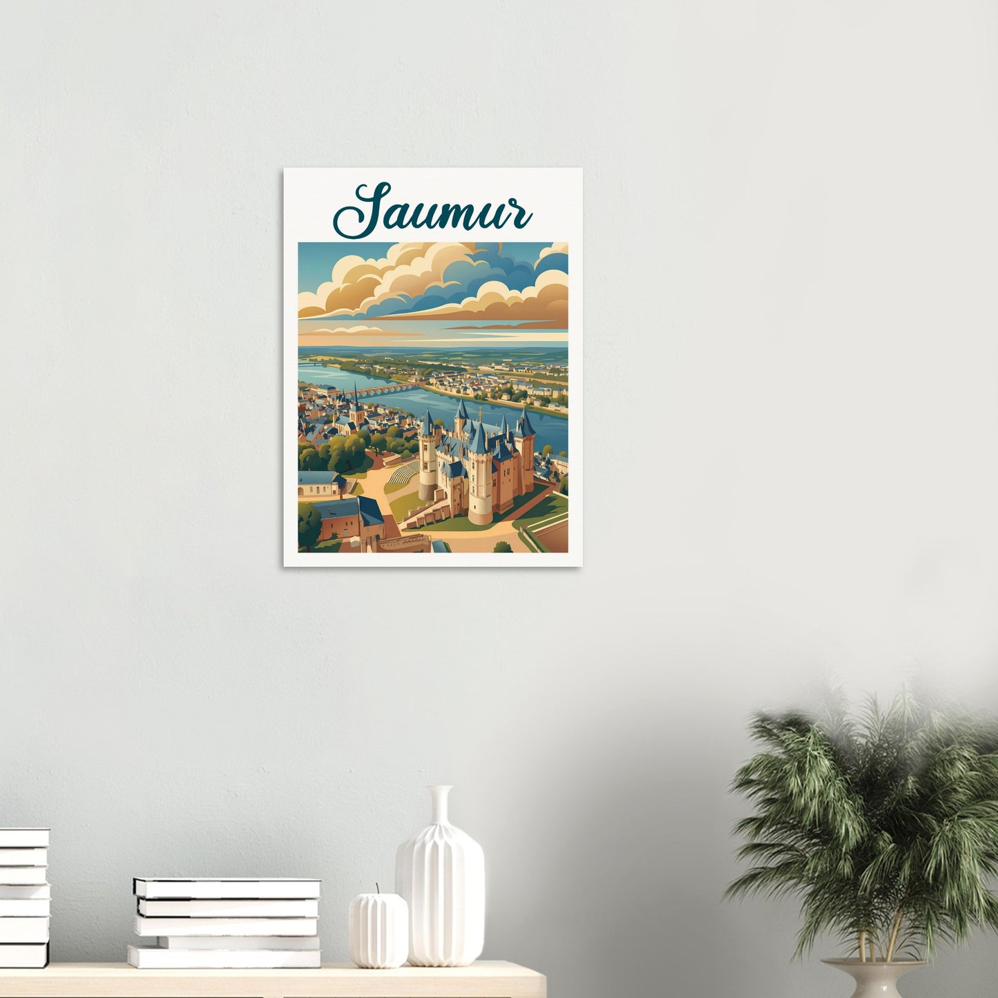 Affiche Saumur, mise en situation dans un intérieur
