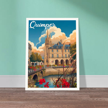 Affiche Quimper, mise en situation dans un intérieur
