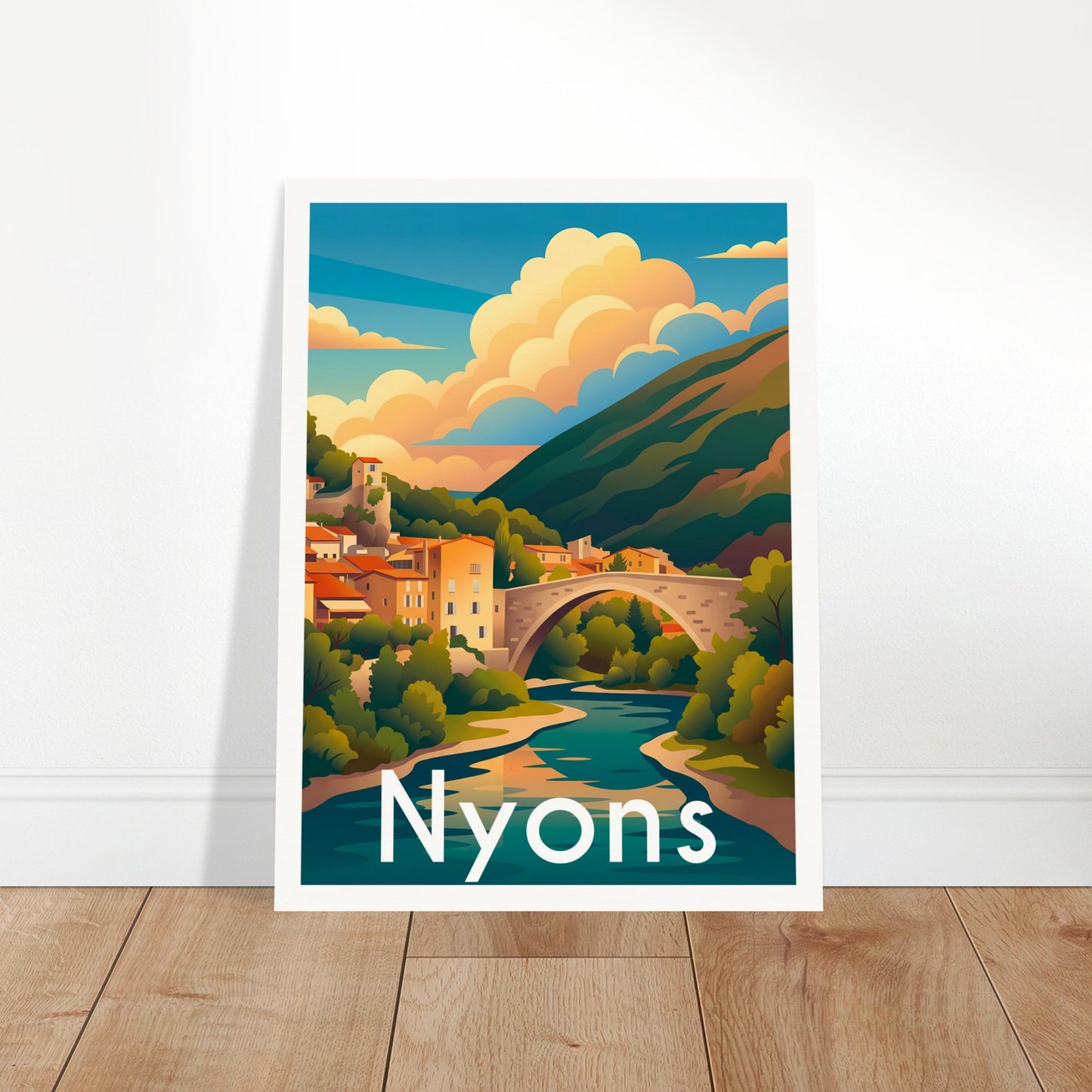 Affiche Nyons, mise en situation dans un intérieur