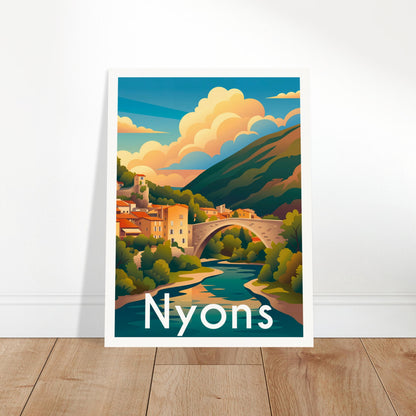 Affiche Nyons, mise en situation dans un intérieur
